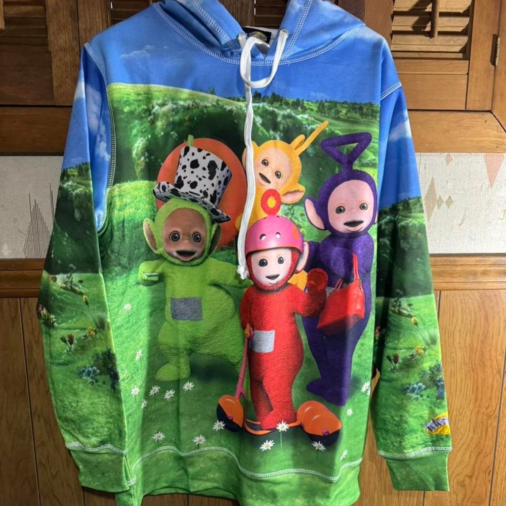 Dolls Kill‎ Blue and green Teletubbies hoodie Size Small NWT